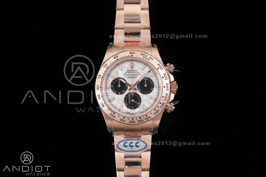 Daytona 126505 3CF 1:1 Best Edition meteorite Dial on RG Bracelet DD4131 (Gain Weight)