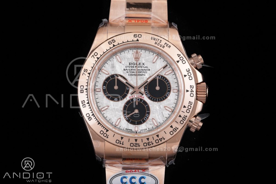 Daytona 126505 3CF 1:1 Best Edition meteorite Dial on RG Bracelet DD4131 (Gain Weight)