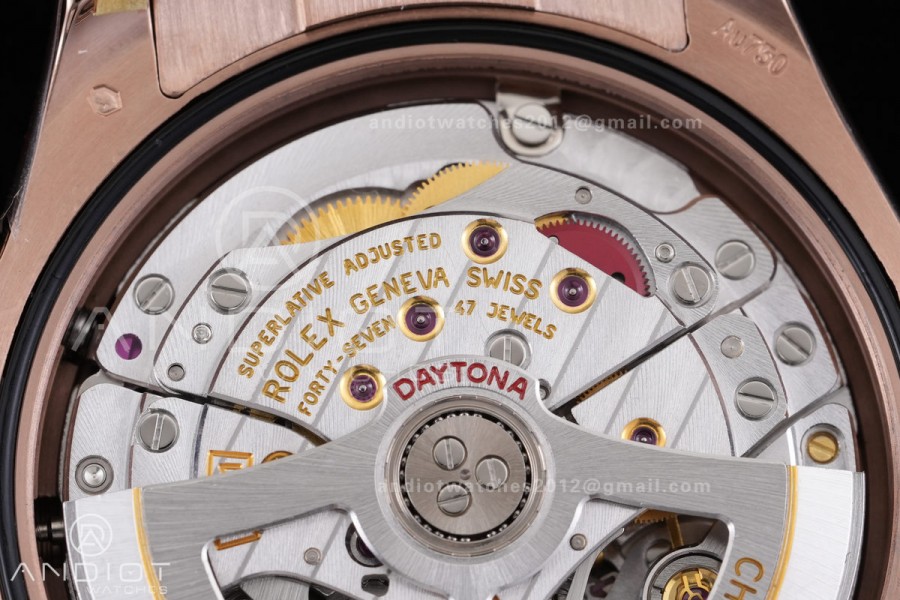 Daytona 126505 RG 3CF 1:1 Best Edition Black/RG Diamonds Dial on RG Bracelet DD4131 (Gain Weight)