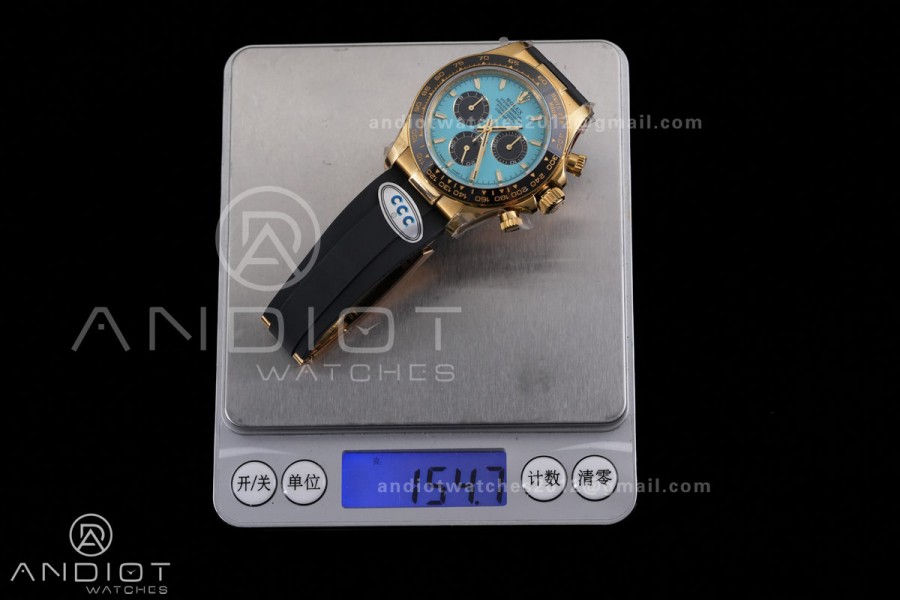 Daytona 126518 3CF 1:1 Best Edition Turquoise Dial on Oysterflex Strap DD4131 (Gain Weight)