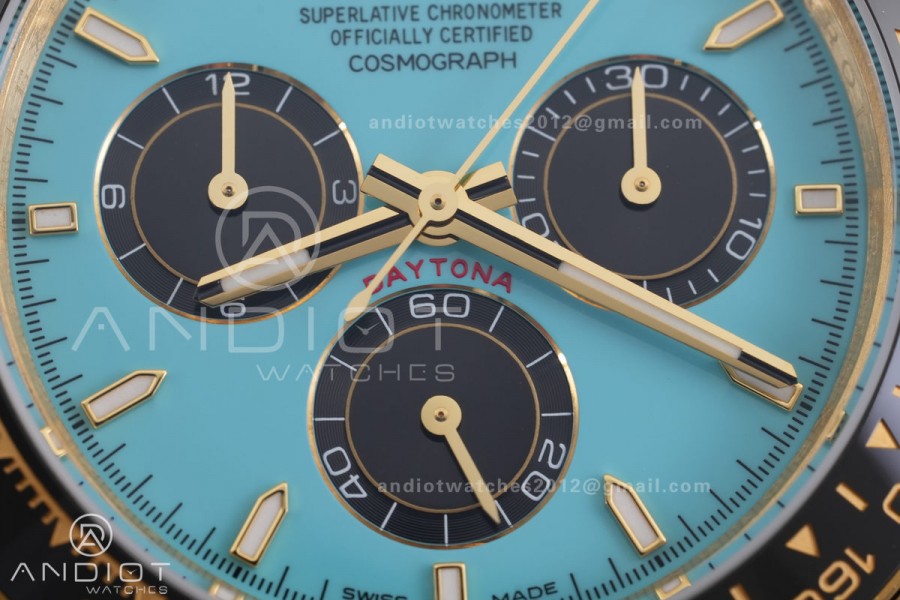 Daytona 126518 3CF 1:1 Best Edition Turquoise Dial on Oysterflex Strap DD4131 (Gain Weight)