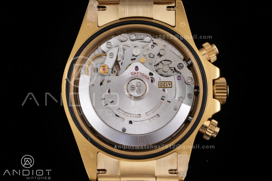 Daytona 116598rbow 3CF 1:1 Best Edition Black Diamonds Dial on YG Bracelet DD4130 V2 (Mod Version)