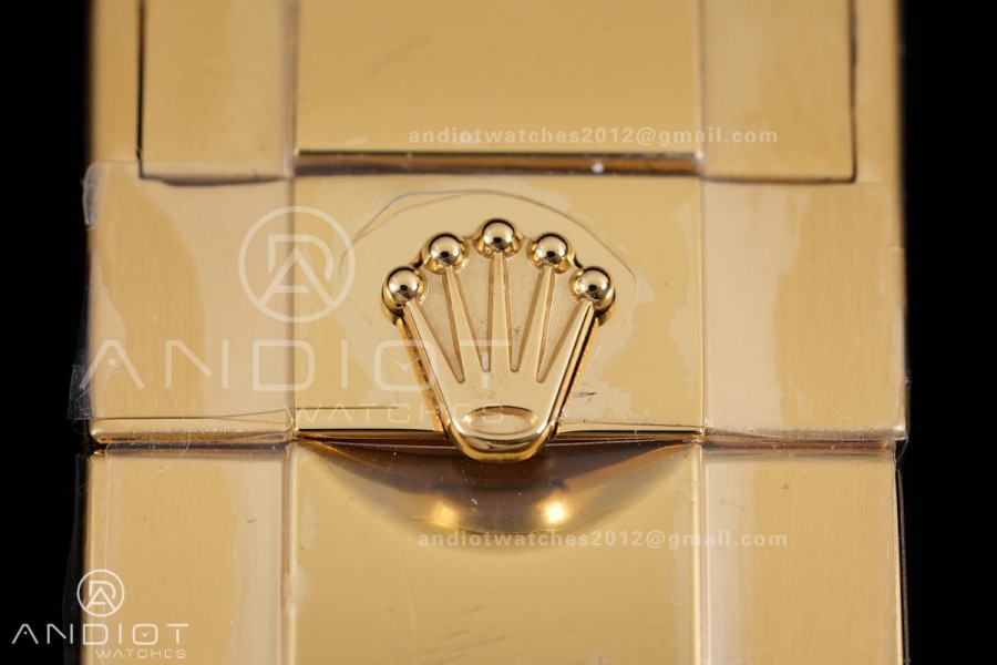 Daytona 116598rbow 3CF 1:1 Best Edition Black Diamonds Dial on YG Bracelet DD4130 V2 (Mod Version)