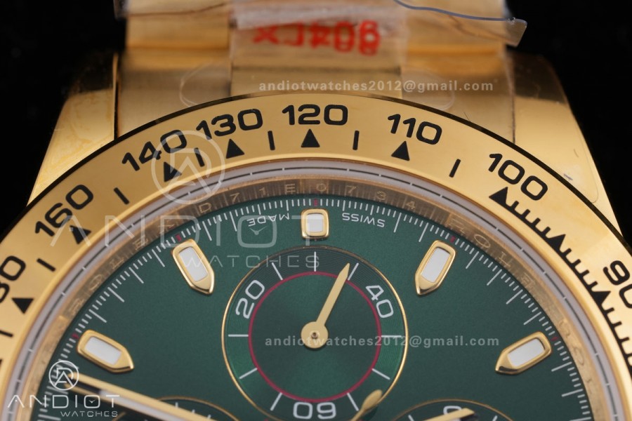 Daytona 116508 3CF 1:1 Best Edition Green Dial on YG Bracelet DD4130 V2 (Mod Version)