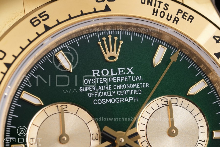 Daytona 126508 3CF 1:1 Best Edition Green/YG Dial on YG Bracelet DD4131 (Gain Weight)