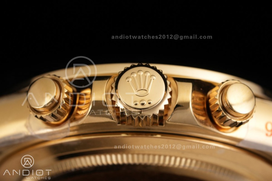 Daytona 116588TBR 'Eye Of The Tiger' YG 3CF 1:1 Best Edition Tiger Diamonds Dial on Oysterflex Strap DD4130 V2 (Mod Version)