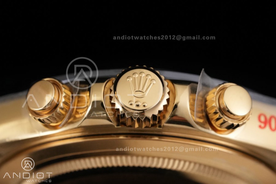 Daytona 116518 YG 3CF 1:1 Best Edition Meteorite Dial on Oysterflex Strap DD4130 V2 (Mod Version)