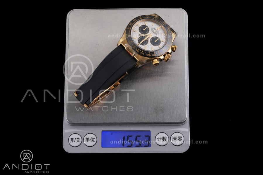 Daytona 116518 YG 3CF 1:1 Best Edition Meteorite Dial on Oysterflex Strap DD4130 V2 (Mod Version)