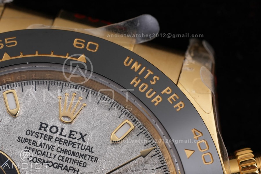 Daytona 116518 YG 3CF 1:1 Best Edition Meteorite Dial on Oysterflex Strap DD4130 V2 (Mod Version)