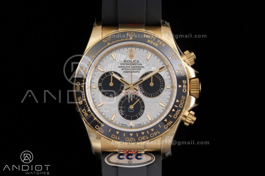 Daytona 126518 3CF 1:1 Best Edition Meteorite Dial on Oysterflex Strap DD4131 (Gain Weight)