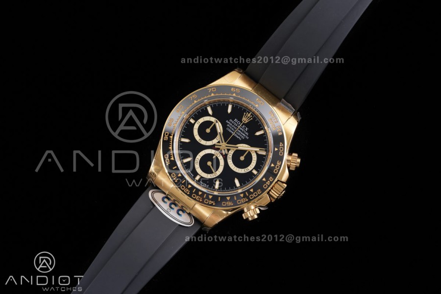 Daytona 126518 3CF 1:1 Best Edition Black Dial on Oysterflex Strap DD4131 (Gain Weight)