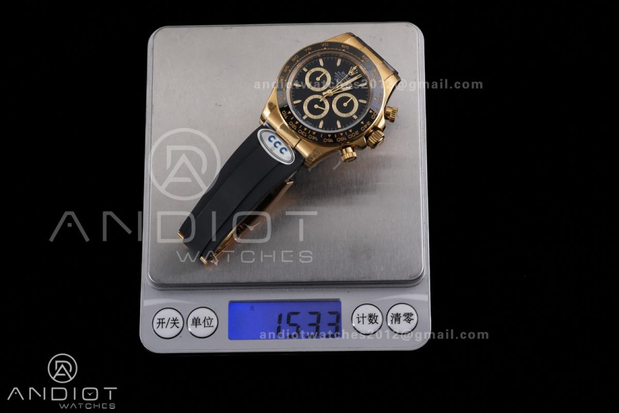 Daytona 126518 3CF 1:1 Best Edition Black Dial on Oysterflex Strap DD4131 (Gain Weight)