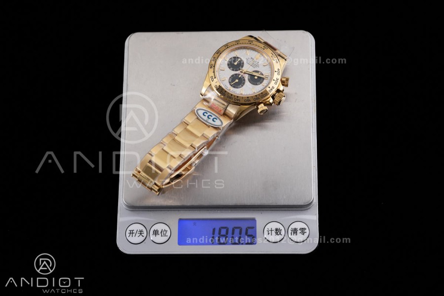 Daytona 116508 3CF 1:1 Best Edition Meteorite Dial on YG Bracelet DD4130 V2 (Mod Version)