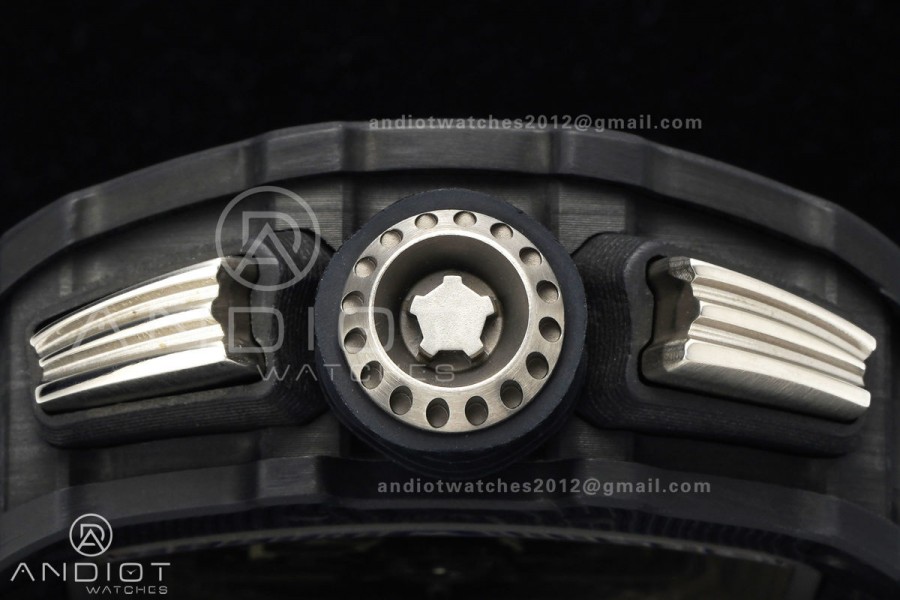 RM011 Black Carbon ABMF Best Edition Skeleton Dial on Black Rubber Strap A7750