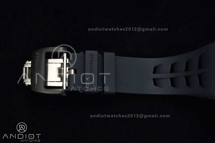 RM011 Black Carbon ABMF Best Edition Skeleton Dial on Black Rubber Strap A7750