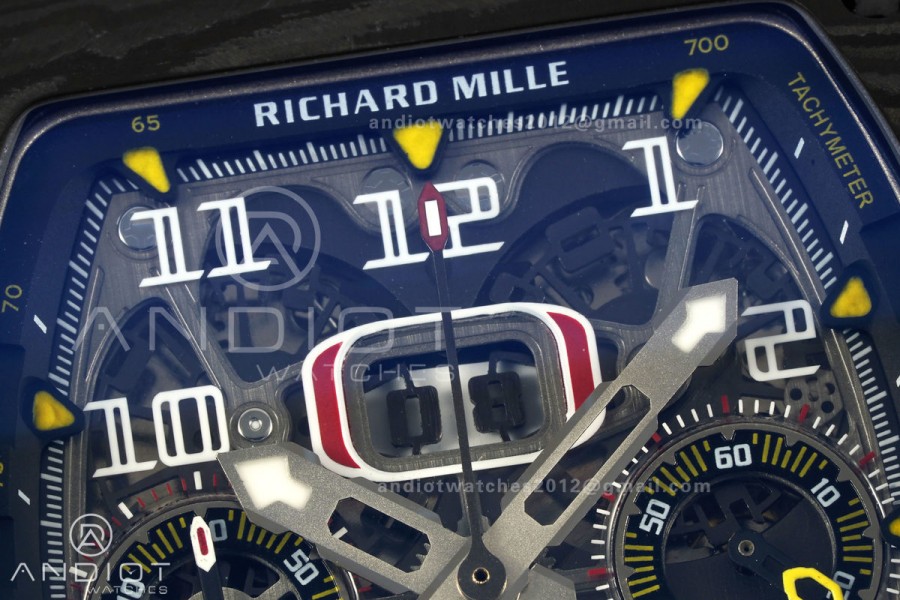 RM011 Black Carbon ABMF Best Edition Skeleton Dial on Black Rubber Strap A7750