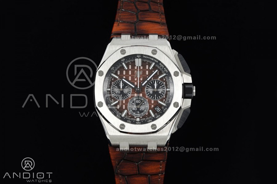 Royal Oak Offshore 43mm SS APPF Best Edition Brown Dial on Brown Leather Strap AA4401