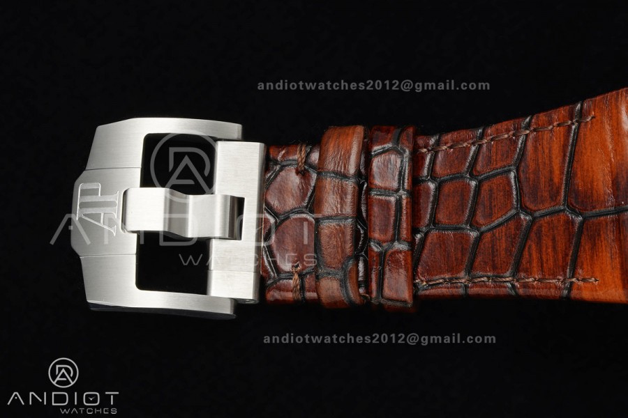 Royal Oak Offshore 43mm SS APPF Best Edition Brown Dial on Brown Leather Strap AA4401