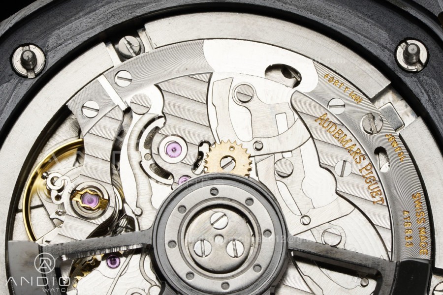 Royal Oak Offshore 43mm Ceramic/YG APPF Best Edition Black Dial on Black Leather Strap AA4401