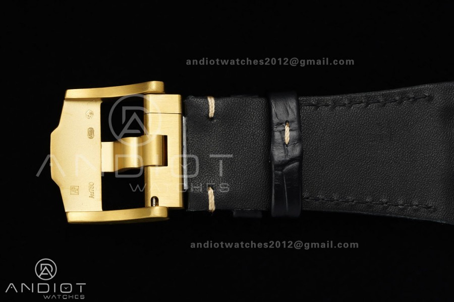 Royal Oak Offshore 43mm Ceramic/YG APPF Best Edition Black Dial on Black Leather Strap AA4401