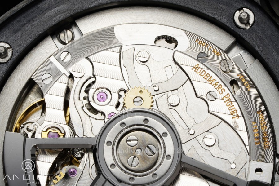 Royal Oak Offshore 43mm Ceramic/SS APPF Best Edition Black/Yellow Dial on Black Leather Strap AA4401