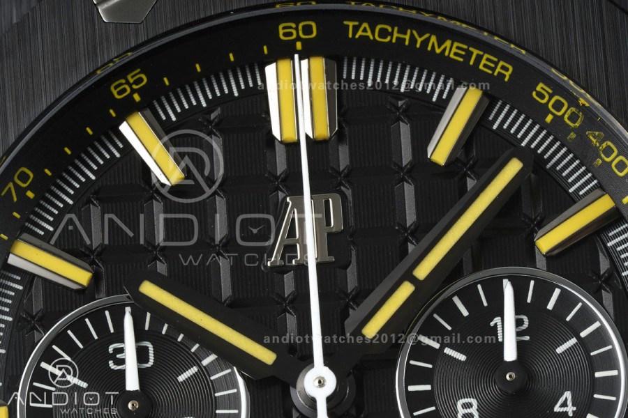 Royal Oak Offshore 43mm Ceramic/SS APPF Best Edition Black/Yellow Dial on Black Leather Strap AA4401