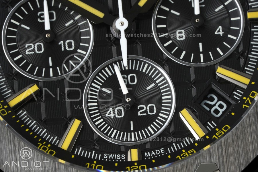 Royal Oak Offshore 43mm Ceramic/SS APPF Best Edition Black/Yellow Dial on Black Leather Strap AA4401