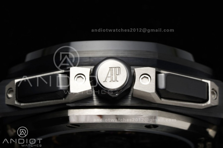 Royal Oak Offshore 43mm Ceramic/SS APPF Best Edition Black/Yellow Dial on Black Leather Strap AA4401