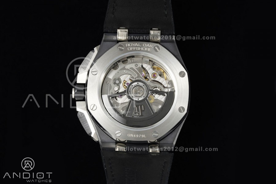 Royal Oak Offshore 43mm Ceramic/SS APPF Best Edition Black/Yellow Dial on Black Leather Strap AA4401