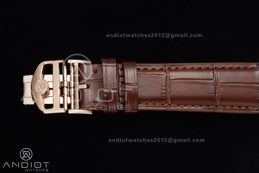 Portugieser Chrono IW371611 RG APSF 1:1 Best Edition White Dial on Brown Leather Strap DD69355 Super Clone