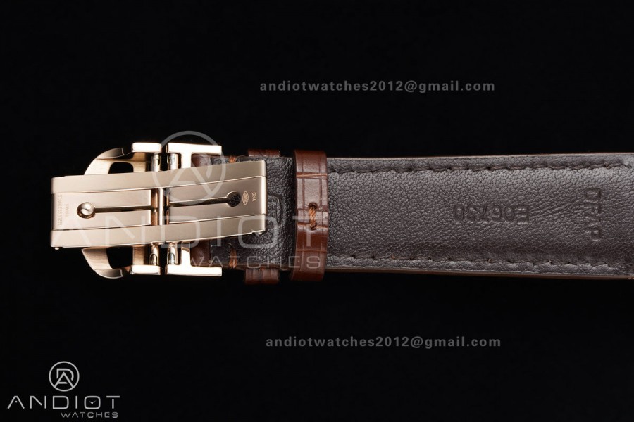 Portugieser Chrono IW371611 RG APSF 1:1 Best Edition White Dial on Brown Leather Strap DD69355 Super Clone