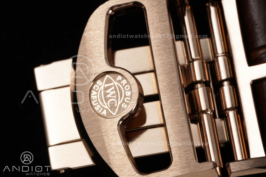 Portugieser Chrono IW371611 RG APSF 1:1 Best Edition White Dial on Brown Leather Strap DD69355 Super Clone