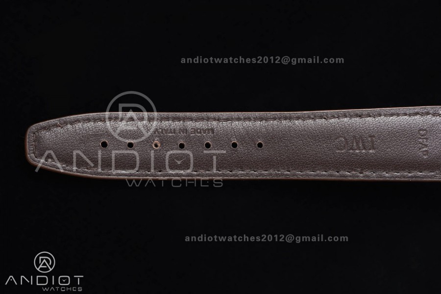 Portugieser Chrono IW371611 RG APSF 1:1 Best Edition White Dial on Brown Leather Strap DD69355 Super Clone