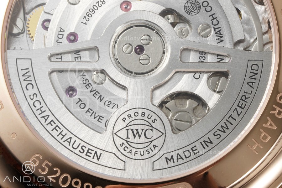 Portugieser Chrono IW371611 RG APSF 1:1 Best Edition White Dial on Brown Leather Strap DD69355 Super Clone