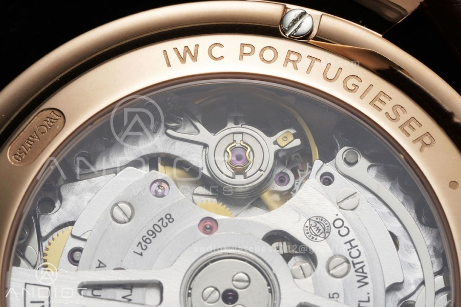 Portugieser Chrono IW371611 RG APSF 1:1 Best Edition White Dial on Brown Leather Strap DD69355 Super Clone