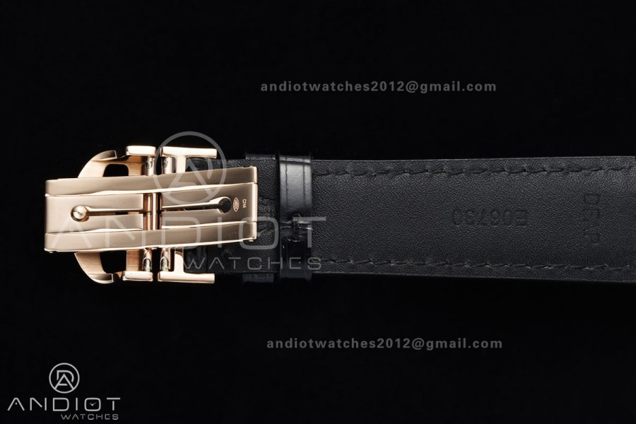 Portugieser Chrono iw371625 RG APSF 1:1 Best Edition Black Dial on Black Leather Strap DD69355 Super Clone