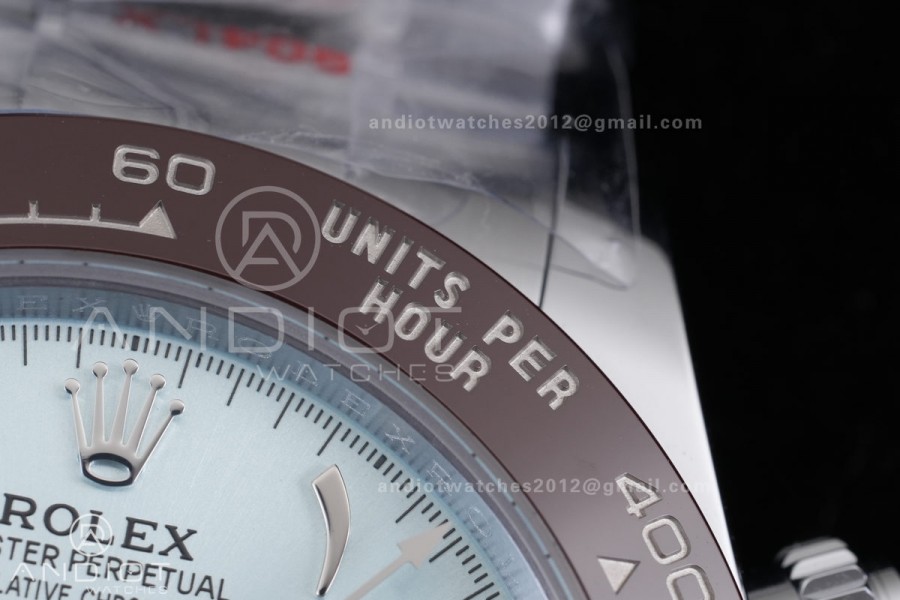 Daytona 116506 3CF 1:1 Best Edition Ice Blue Arabic Dial on SS Bracelet DD4130 V2 (Mod Version)