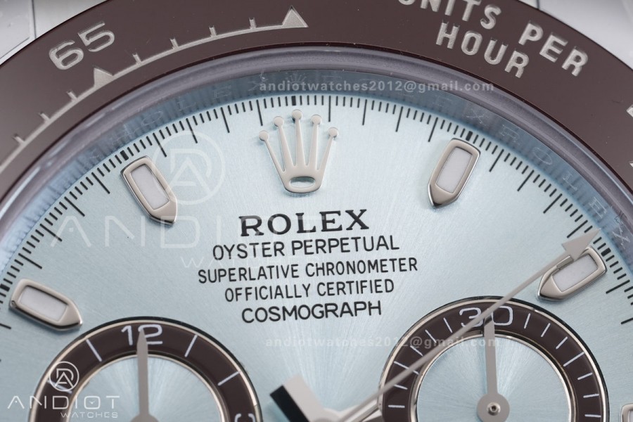 Daytona 116506 3CF 1:1 Best Edition Ice Blue Stick Dial on SS Bracelet DD4130 V2 (Mod Version)