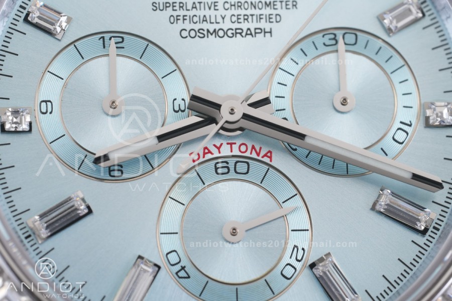 Daytona 116576TBR 3CF 1:1 Best Edition Ice Blue Dial on SS Bracelet DD4130 V2 (Mod Version)