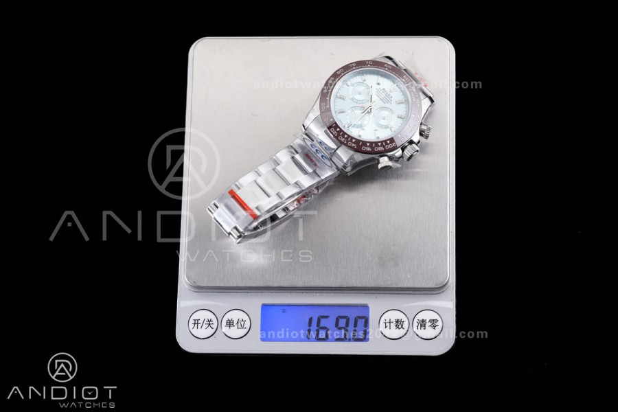 Daytona 116506 3CF 1:1 Best Edition Ice Blue Crystal Dial on SS Bracelet DD4130 V2 (Mod Version)