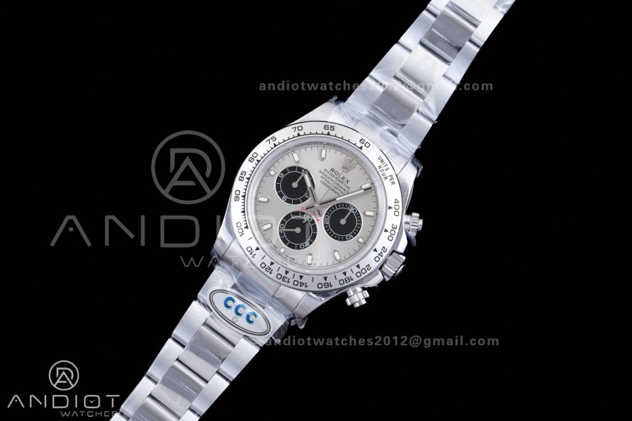 Daytona 116509 3CF 1:1 Best Edition Gray/Black Dial on SS Bracelet DD4130 V2 (Mod Version)