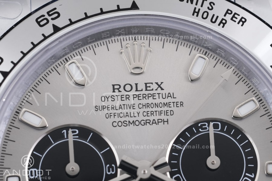 Daytona 116509 3CF 1:1 Best Edition Gray/Black Dial on SS Bracelet DD4130 V2 (Mod Version)