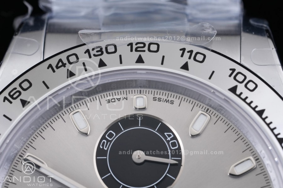 Daytona 116509 3CF 1:1 Best Edition Gray/Black Dial on SS Bracelet DD4130 V2 (Mod Version)