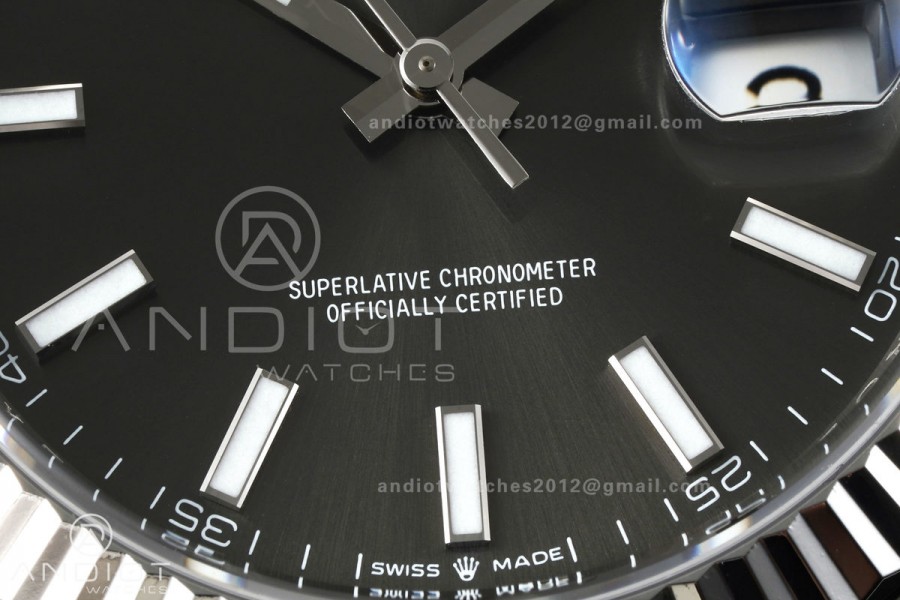 DateJust 41 126334 Clean Plus 1:1 Best Edition Gray Stick Dial on Jubilee Bracelet DD3235