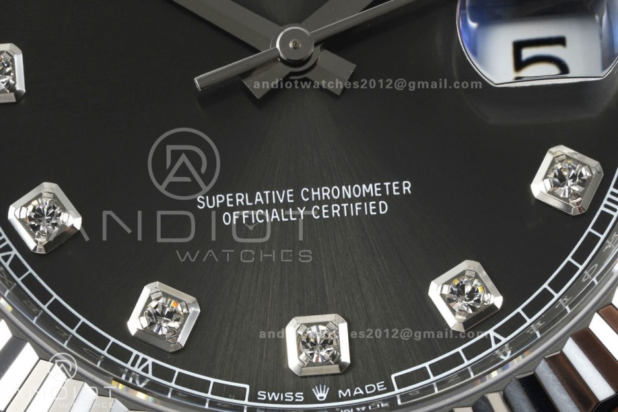 DateJust 41 126334 Clean Plus 1:1 Best Edition Gray Diamonds Dial on Jubilee Bracelet DD3235