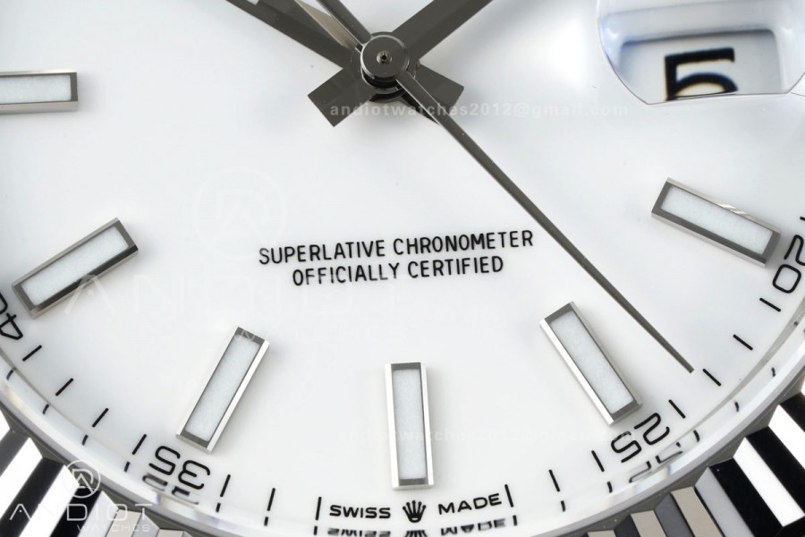 DateJust 41 126334 Clean Plus 1:1 Best Edition White Stick Dial on Jubilee Bracelet DD3235