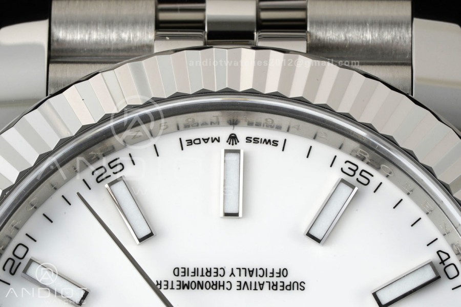 DateJust 41 126334 Clean Plus 1:1 Best Edition White Stick Dial on Jubilee Bracelet DD3235