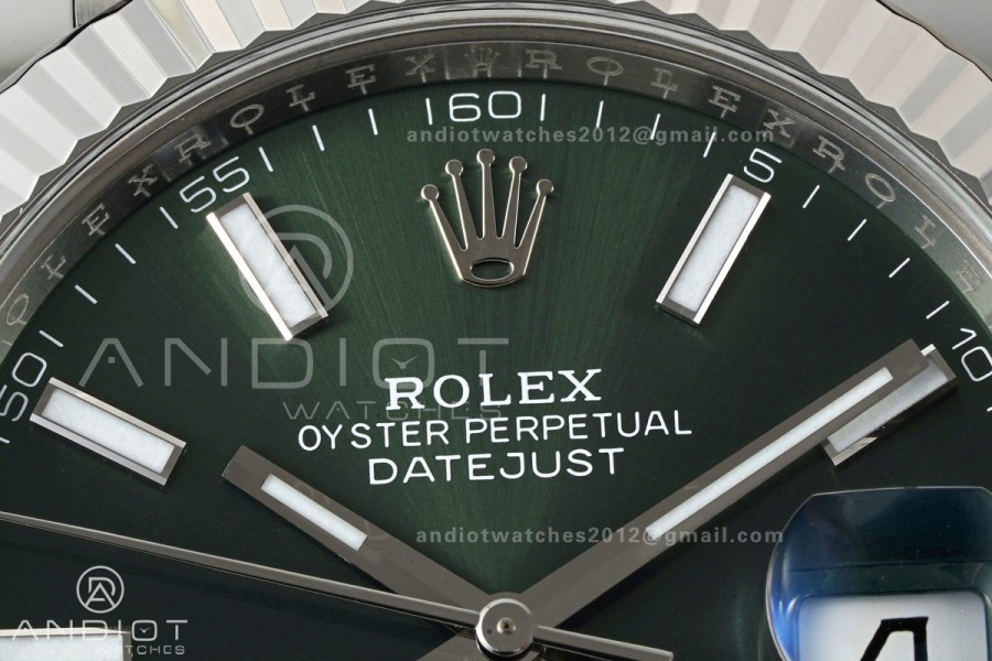 DateJust 41 126334 Clean Plus 1:1 Best Edition Green Stick Dial on Jubilee Bracelet DD3235