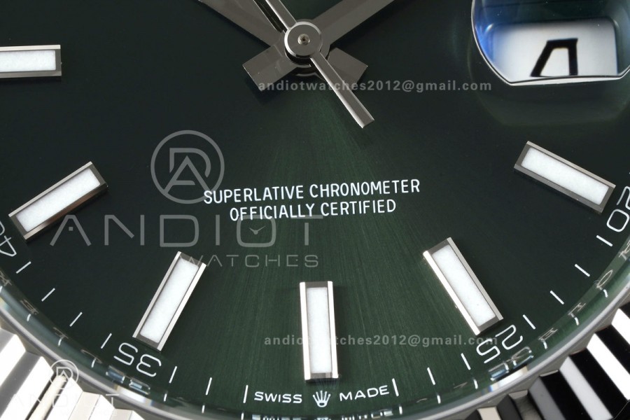 DateJust 41 126334 Clean Plus 1:1 Best Edition Green Stick Dial on Jubilee Bracelet DD3235