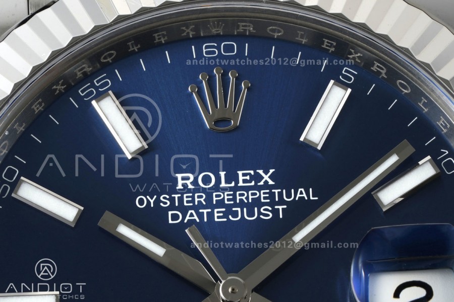 DateJust 41 126334 Clean Plus 1:1 Best Edition Blue Stick Dial on Jubilee Bracelet DD3235
